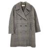 Plage Brown FAbRICA Glen Check Coat Coat 38 BrownUsed
