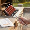 Vier-Zinken Steakgabel Edelstahl BBQ Grillgabel BBQ Besteck Barbecue Gabel Camping