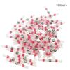 Red 100PCS IP67 Solder Sleeve Heat Shrink Tube Terminal Connector 22-18AWG