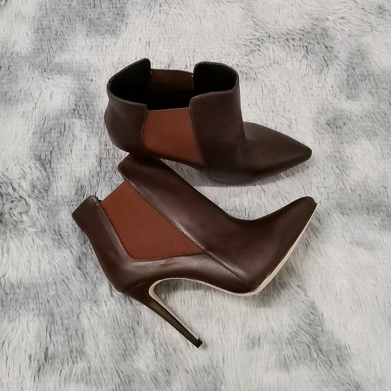 Damen Stiefeletten Winter Warm Zip Spitzschuh Schuhe 11CM High Heels Damenstiefel Kurze Botas Damen Elegante Schuhe Große Größe