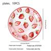 Strawberry Theme Party Tableware Set: Disposable Plates, Napkins, Cups, and Tablecloth