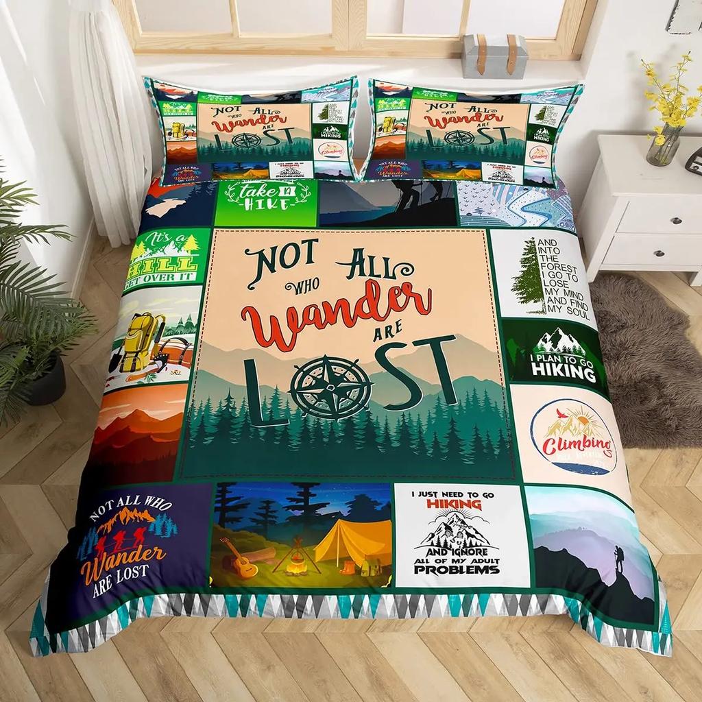 Copripiumino per Camper Auto Cartone Animato Campeggio Per Bambini Ragazzi Ragazze Regali Giocattolo Campo Viaggio RV Copripiumino Decorazioni Camera da Letto Queen