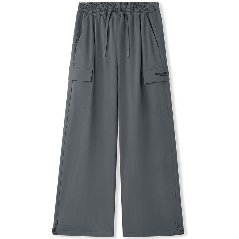 Skechers Women's L325W050 Loose Wide-Leg Cargo Sweatpants