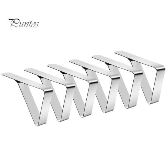 

6/12/24 шт. зажим для скатерти из нержавеющей стали, нескользящий, прочный, для использования в помещении, на открытом воздухе, на свадьбе, на пикнике, на кемпинге, держатель для крышки стола, треугольный фиксирующий зажим 6pcs