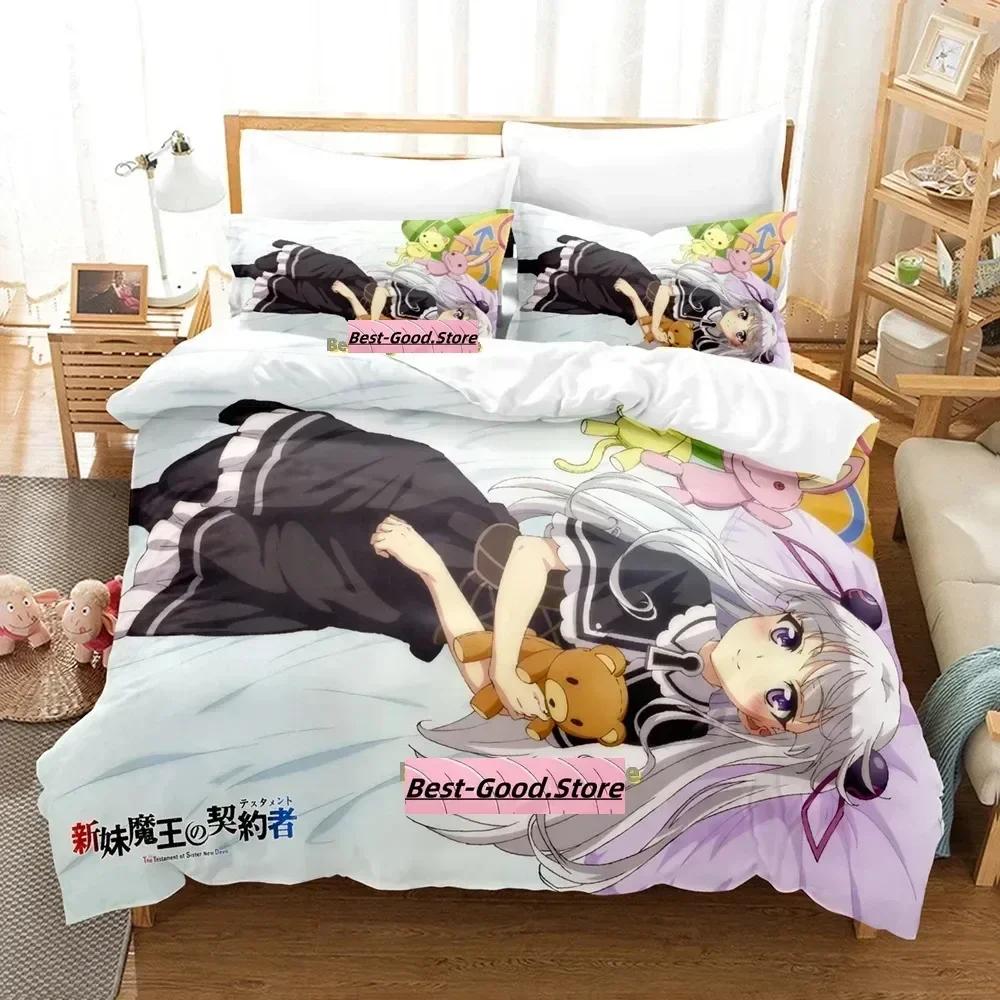 Shinmai Maou No Testament Bedding Set Printed Bed Set With Pillowcase Bed Duvet Cover Single Double Queen Super King Size