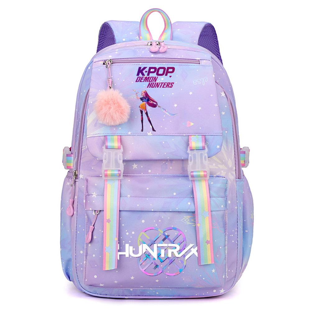 Anime K-Pop Lovci démonů Potištěný Velkokapacitní Vodotěsný Batoh Teenger Studentská Dívka Chlapec Školní taška Taška na knihy Dámská Vodotěsná Cestovní taška Ruksak