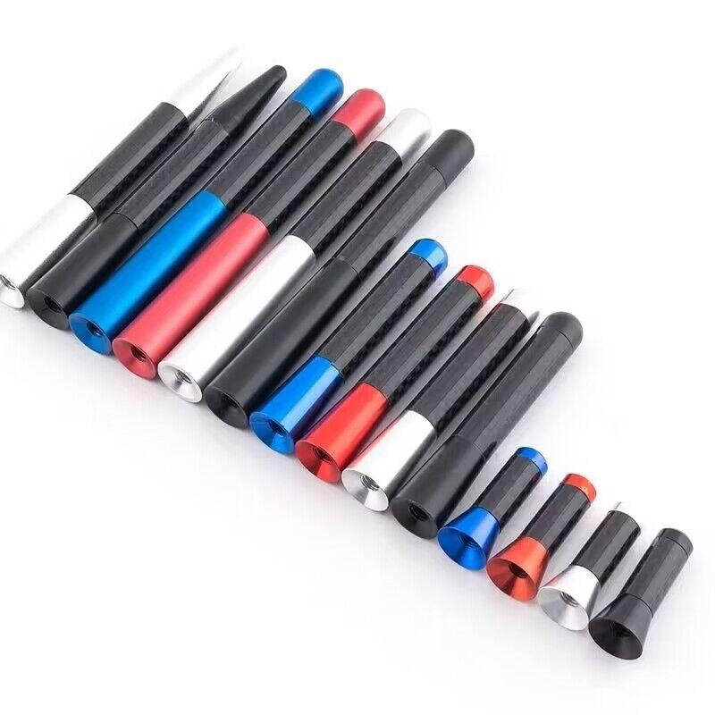 1 Set Universal Long Short Auto Roof Carbon Fiber Radio Aerial Accessories Enhanced Signal Tools Car Roof Antenna