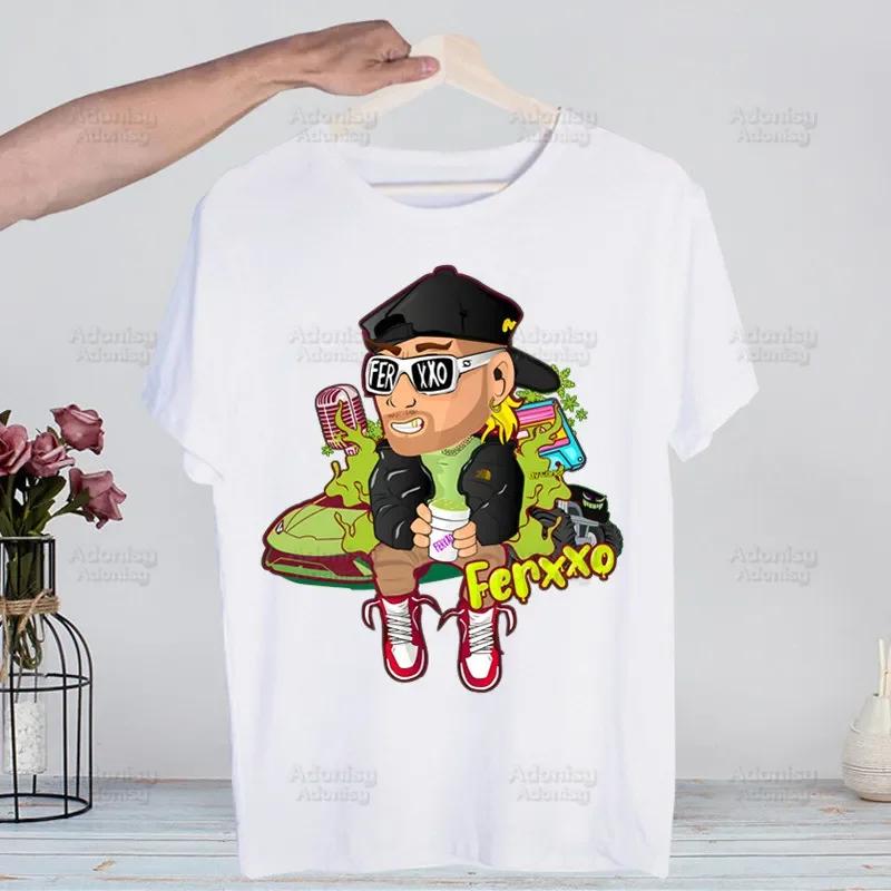 The Ferxxo Feid 90s Rapper Feid Ferxxo Harajuku T-shirts Summer Men Hip Hop Funny Tshirt Streetwear t shirts Short Sleeve Tops