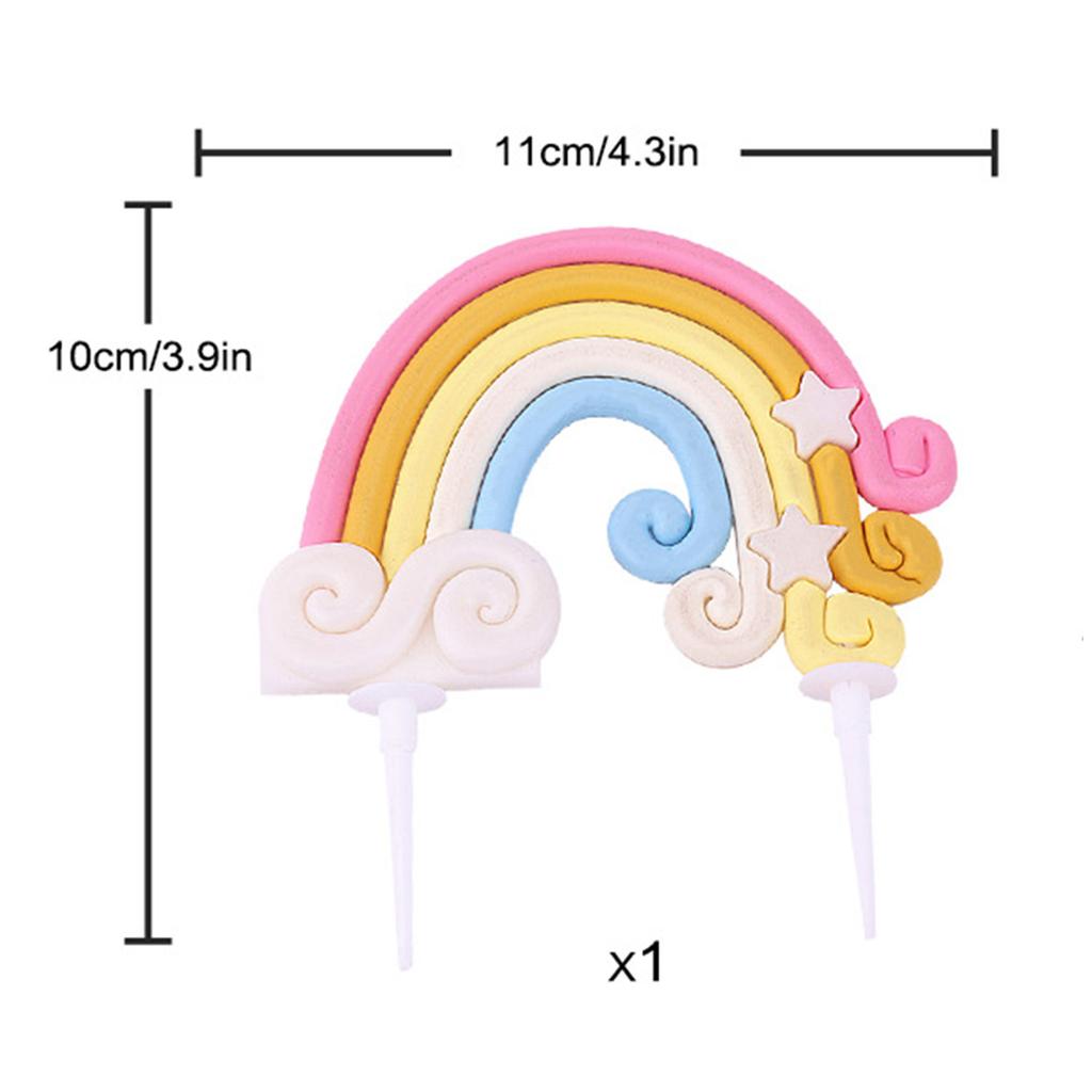 1 Stück Regenbogen Kuchenaufsatz, Regenbogen Kuchen Dekoration Regenbogen Thema Kuchenaufsätze für Geburtstagsparty Hochzeitstorte Dekorationen Zubehör