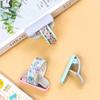 1pc Mini Portable Tape Cutter with Scissors - Pastel Pink, Blue, Mint Green & More Colors | Compact Plastic Tape Dispenser