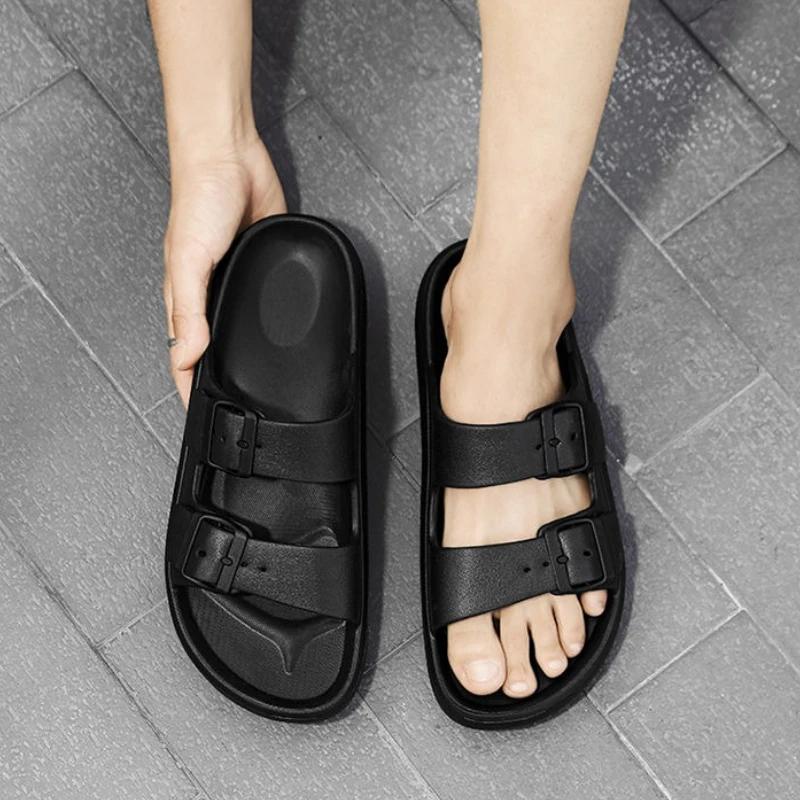 Fashion Sabot Sandals Man Beach House Indoor Soft Walk Shoes Around Home Low Price Pvc Adult Trend 2025 Elegant Casual Slippers for Men