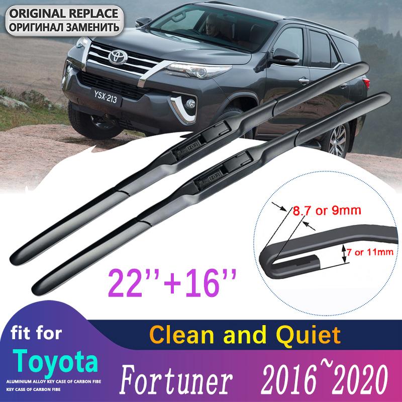 Car Wiper Blade for Toyota Fortuner SW4 2016~ AN150 AN160 Front Windscreen Windshield Brushes Car Goods 2017 2018