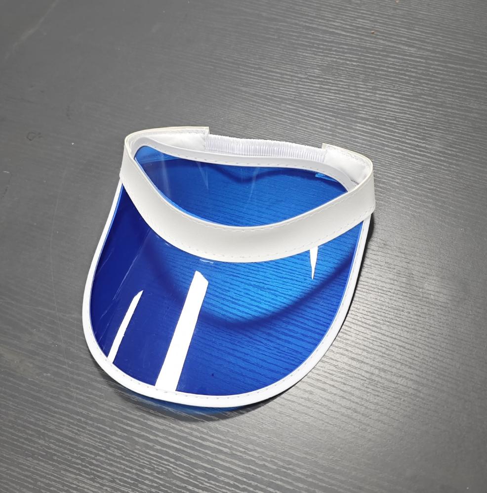 Man and Woman Unisex Custom Green Visors Retro Candy Pvc Sun Visor Cap Colored Plastic Visor Hat