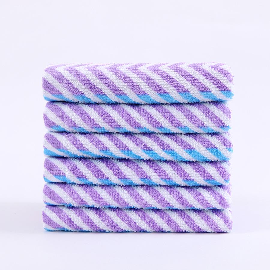 Soft Absorbent Cotton Striped Face Towel 28x28 - Multi-purpose Dishwashing Cloth 28*28 cm