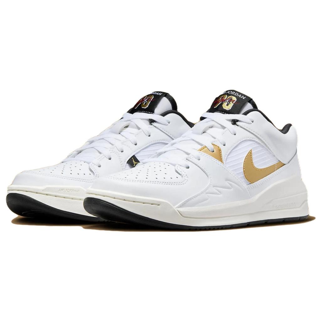Air Jordan Stadium 90 White Metallic Gold Men Sneakers Black Sail DX4397-170