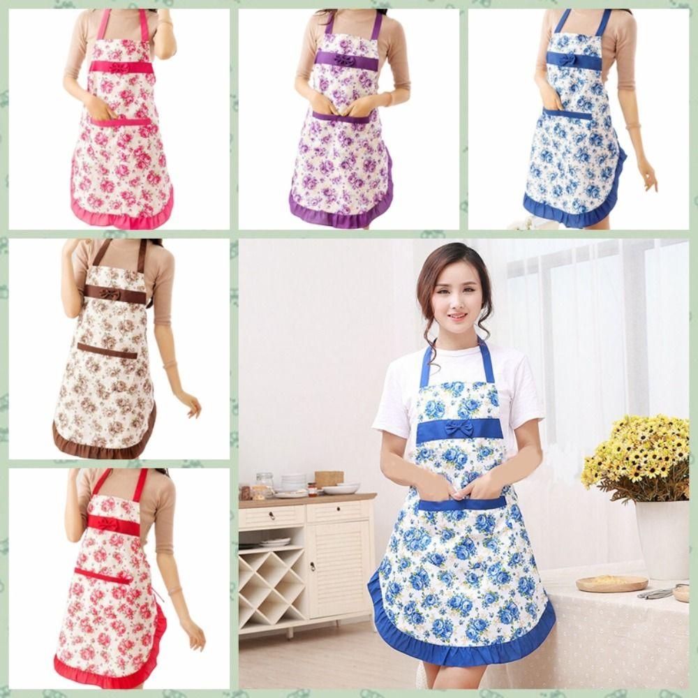 

Фартук для готовки с карманами, маслостойкий, женский фартук, симпатичный кухонный фартук для женщин/женщин красный