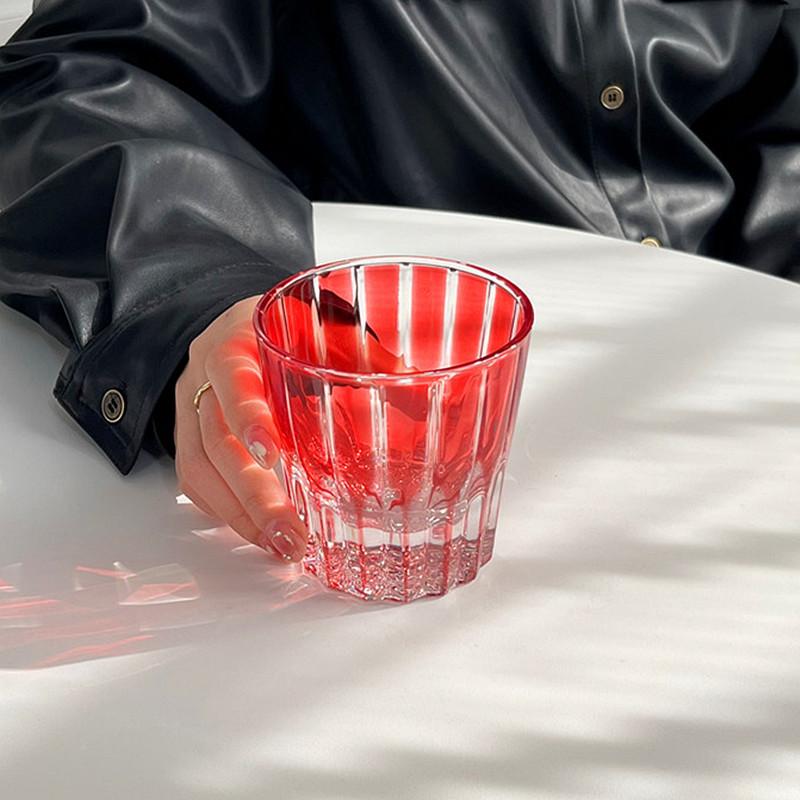 200ml Colorful Glasses Drinkware Star Mangle Rock Cup Water Cups for Party Wine Glass Home Decoration Luxury Crystal Glass Cup