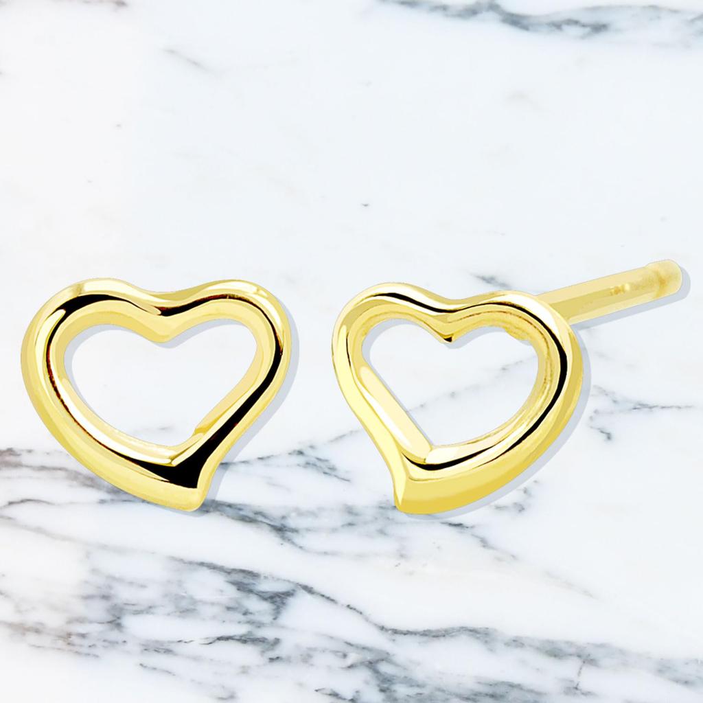 K10 Stud Heart 10k Gold [Sears] Women's Earrings, Design, se105-0004-yg