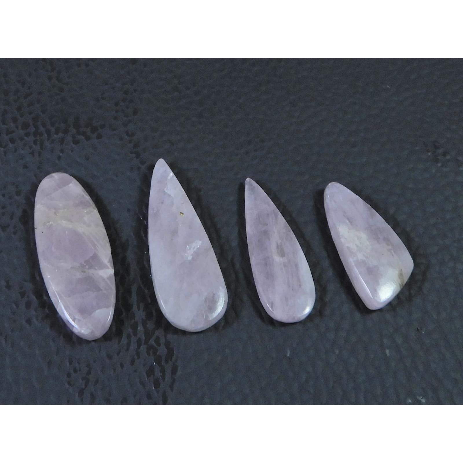 

10X21-11X28MM 35Cts. Natural Pink Kunzite Fancy Cabochon Gemstone 4Pcs Lot C-401