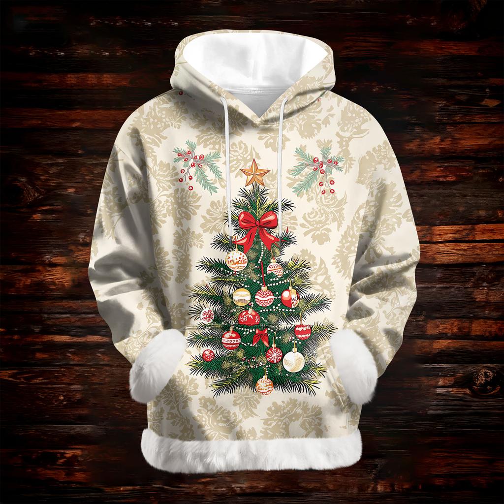 Women's Casual Fashion Print Long Sleeve Hooded Sweatshirt Top