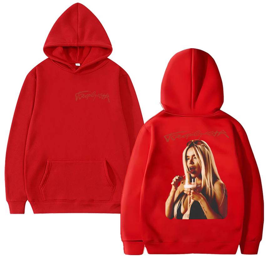 Singer Karol G Tropicoqueta album Double Sided print Hoodie Men women Fashion Y2k Sweatshirt Unisex Fleece Long sleeve pullovers