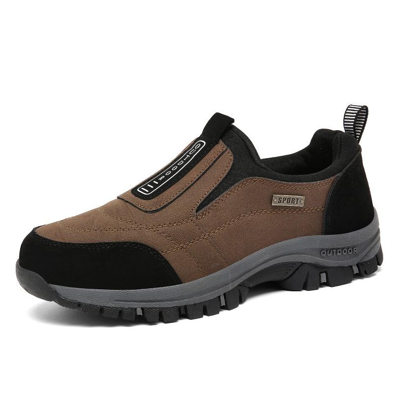 

Outdoor sports shoes men s casual shoes waterproof and non-slip work insurance shoes wear-resistant platform men s shoes 50 коричневий