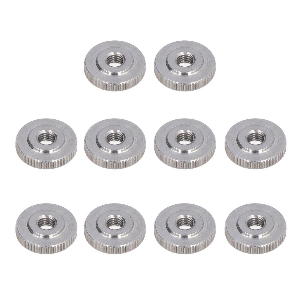 Knurled Thumb Nut 304 Stainless Steel Knurled Flat Head Through Hole Hand Tightening NutM6