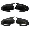 Glossy Black/Carbon Fiber Look Car Side Rearview Mirror Cover For Hyundai Kona 2018- Wing Mirror Caps Trims M Style