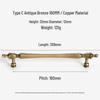 Bronze Brass Pull Handle: New Chinese Style Cabinet, Wardrobe & Drawer Retro Door Handle