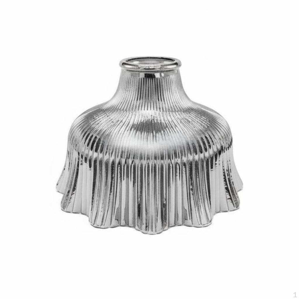 Glass Lampshade Ruffled Edge Replacement Shade DIY Friendly for Dining