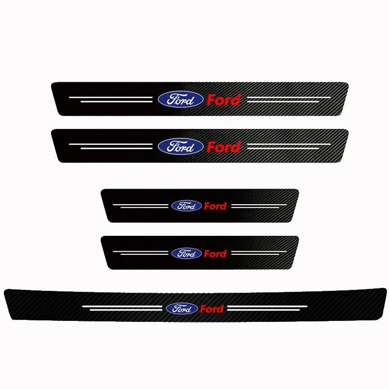 

Car Sticker Hot For Ford 5Pcs Car Accessories Door Sticker Threshold Anti Scratch Decals For Ford Focus 2 3 Mondeo Kuga Fiesta M