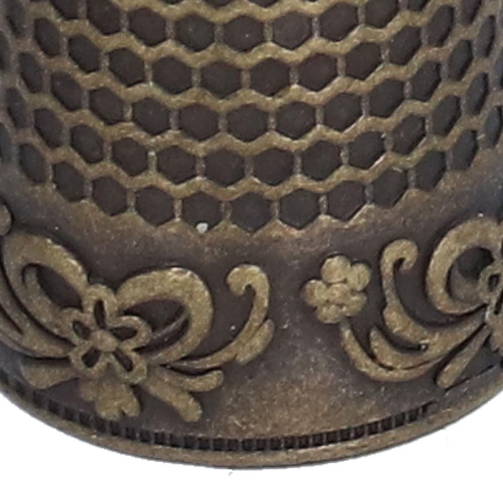 10pcs Vintage Bronze Sewing Thimbles Safe Grip Design Quilting Thimbles  For Home Use