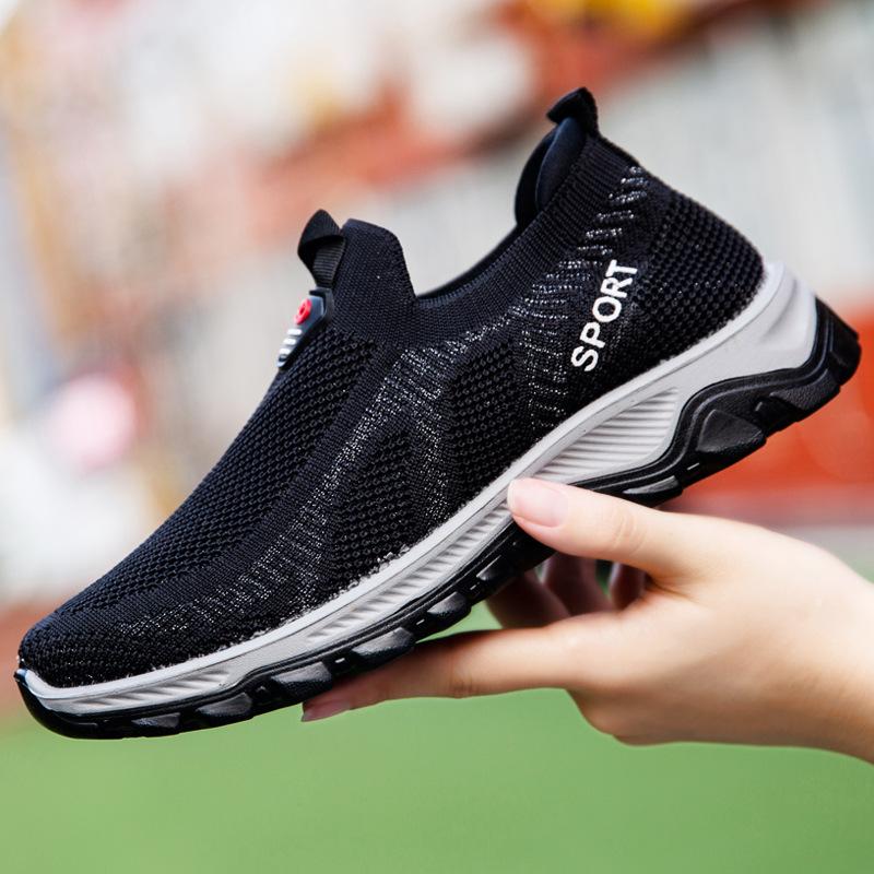 

Polyurethane non-slip soft-soled sports and leisure women s shoes old Beijing cloth shoes women s mother shoes middle-aged and elderly walking sh 40 чорний