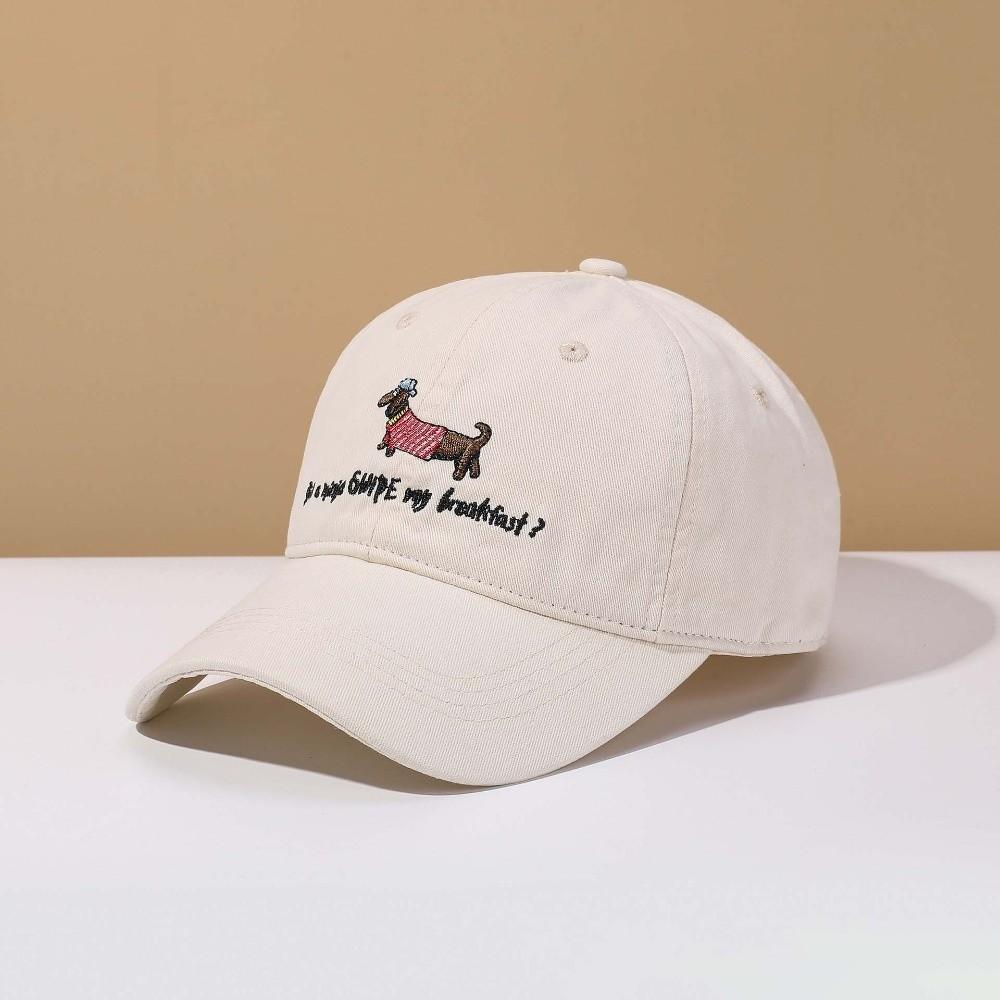 

Sunscreen Embroidered Peaked Hat Adjustable Couple Sunshade Casquette All Seasons бежевий