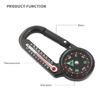 Mini Compasses Thermometers Keychain Pocket Size Snap Hook Compasses Carabiner for Camping Hiking Backpacking, Survival