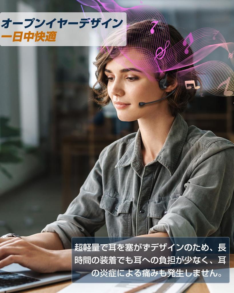 Kemeskin Słuchawki z przewodnictwem kostnym z zestawem słuchawkowym Bluetooth z redukcją szumów ENC Bez ucha Bluetooth Szybko obracające się IP54 Automatyczne standardy techniczne Web