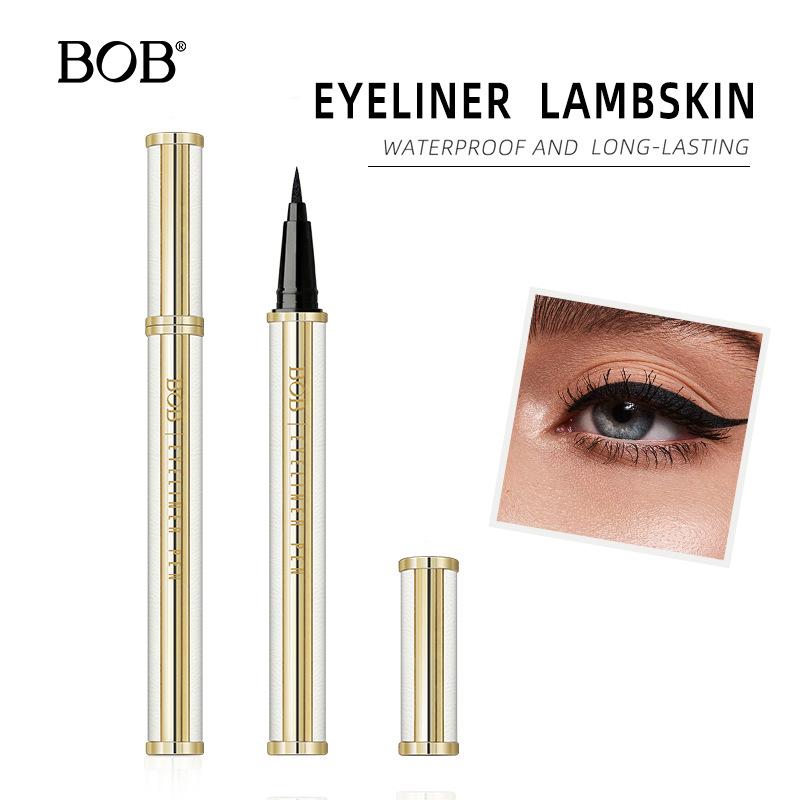 BOB lambskin eyeliner pen waterproof, non-smudging, non-fading, smooth and smooth thick head novice eyeliner 0.6g