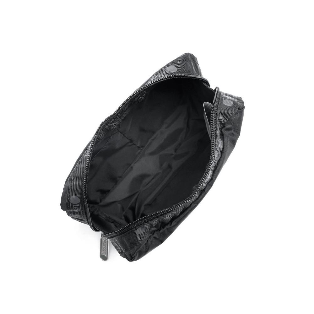 Lesportsac Recycled Black Rectangular Cosmetic Pouch [6511.R086]