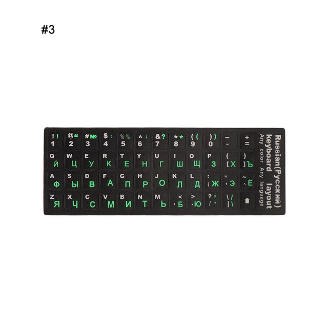 Mehrsprachige Tastaturaufkleber Spanisch/Englisch/Russisch/Deutsch/Arabisch/Italienisch/Japanische Buchstabenersatz für Laptop PC Notebook