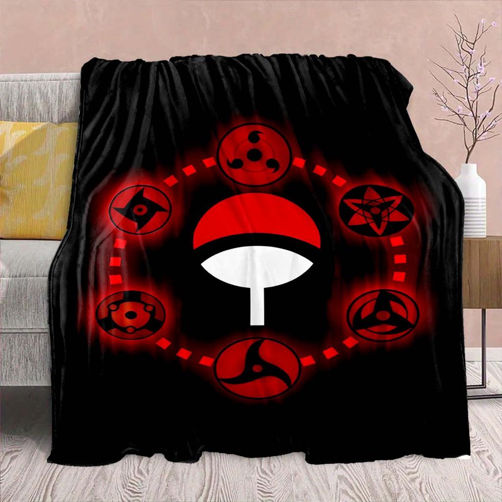 Naruto Anime Flannel Blanket - Soft Warm Perfect for Sofa, Bedding Camping Travel Office Home Decor -QJY