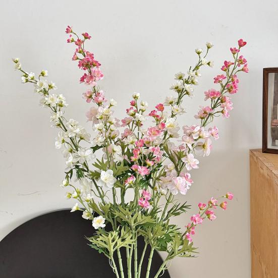 Artificial Delphinium Flower 36.6" Long Stem Faux Silk Bouquets for Tall Vase Realistic Fake