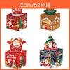 Pattern Themed Christmas Paper Box Set Holiday Decoration Props For Gift