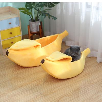 Muz Kedi Yatak Evi Sevimli Hamster Kafesi kedi matı Yataklar Sıcak Taşınabilir Evcil Hayvan Sepeti Köpek Kulübesi Köpek Yastık Kedi Malzemeleri Eğlenceli Evcil Hayvan Aksesuarları