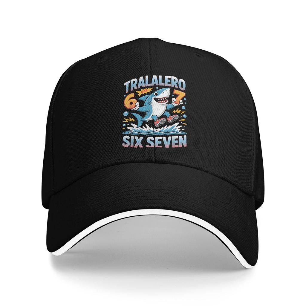 Bruh Steal a brainrot  Six Seven Baseball Cap Vintage Funny Brainrot Meme Sandwich Cap for Unisex Women Breathable Headwear Golf