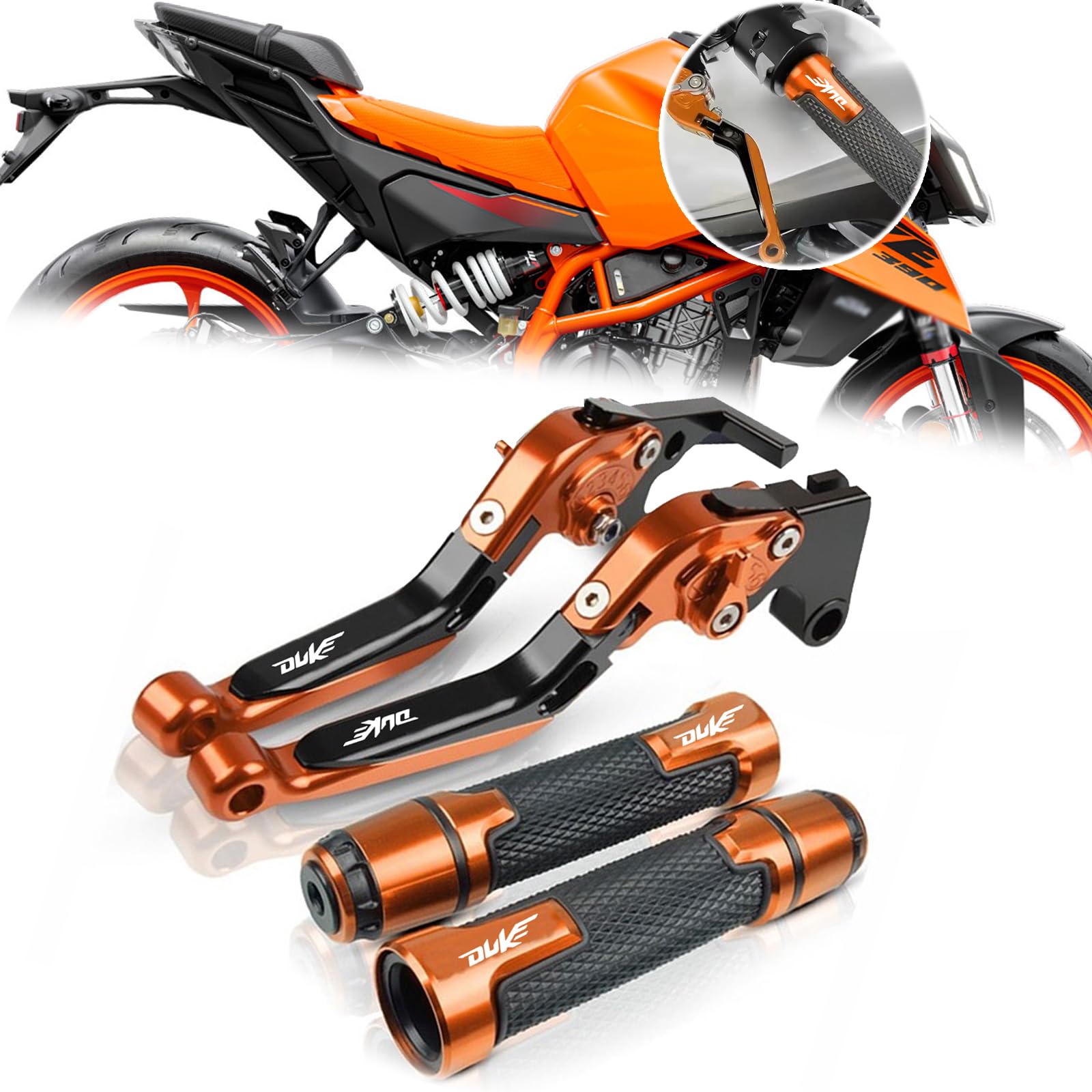 

KAGEFUNE For Duke DUKE 390 250 200 125 Adjustable Folding Clutch Lever Kit Scooter помаранчевий