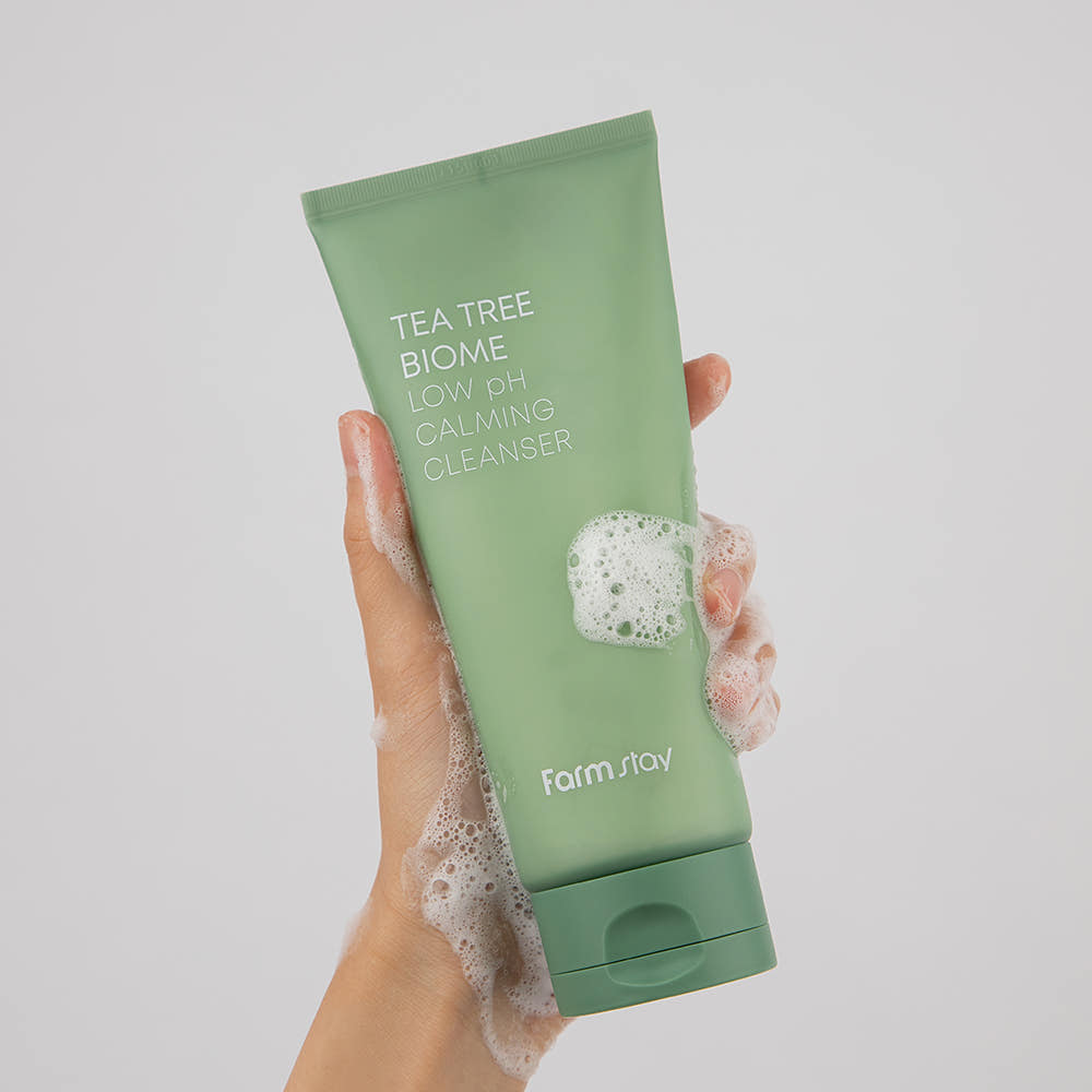 FARMSTAY Tea Tree Biome Low pH Calming Cleanser Gentle Soothing Facial Cleanser 180ml