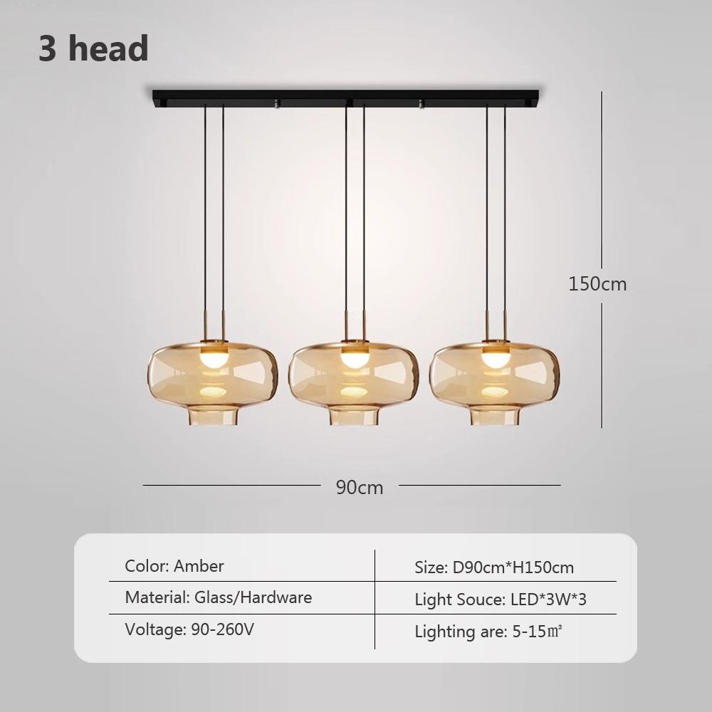 Vintage LED Glass Pendant Light Indoor Creamy wind Pendant lamp Bedroom Living Dining Room Decor Aesthetics Light Fixture