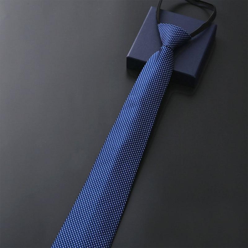Male Zipper Design Neck Tie for Business Necktie Formal Suit Accessories