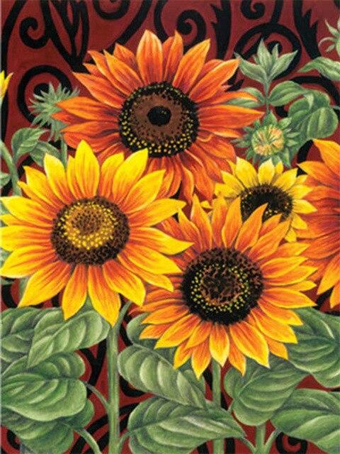 5D DIY Diamond Painting Sunflower Blackboard Cross Stitch New Arrival Diamond Embroidery Flower Handicraft Home Decor