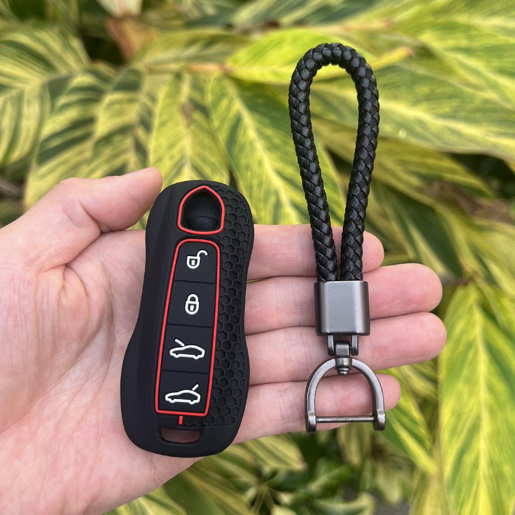 Silicone Car Key Case for Porsche Panamera Macan Cayenne 92A Boxster Carrera Cayman 911 981 991 918 Rubber Remote Cover Shell